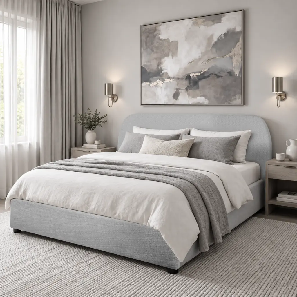 Aurea Queen Bed Grey Bg United Furniture