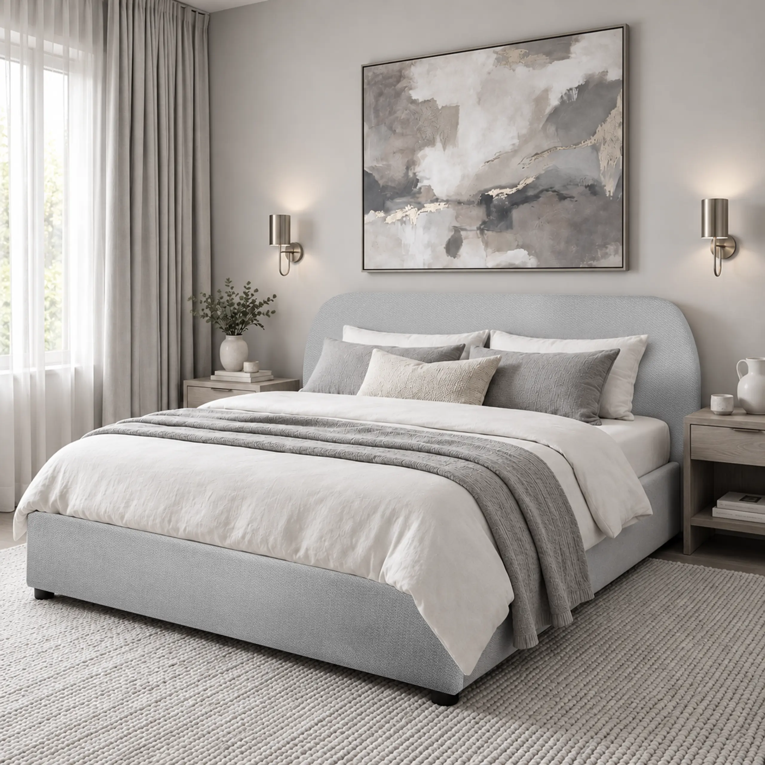 Aurea Queen Bed Grey Bg United Furniture