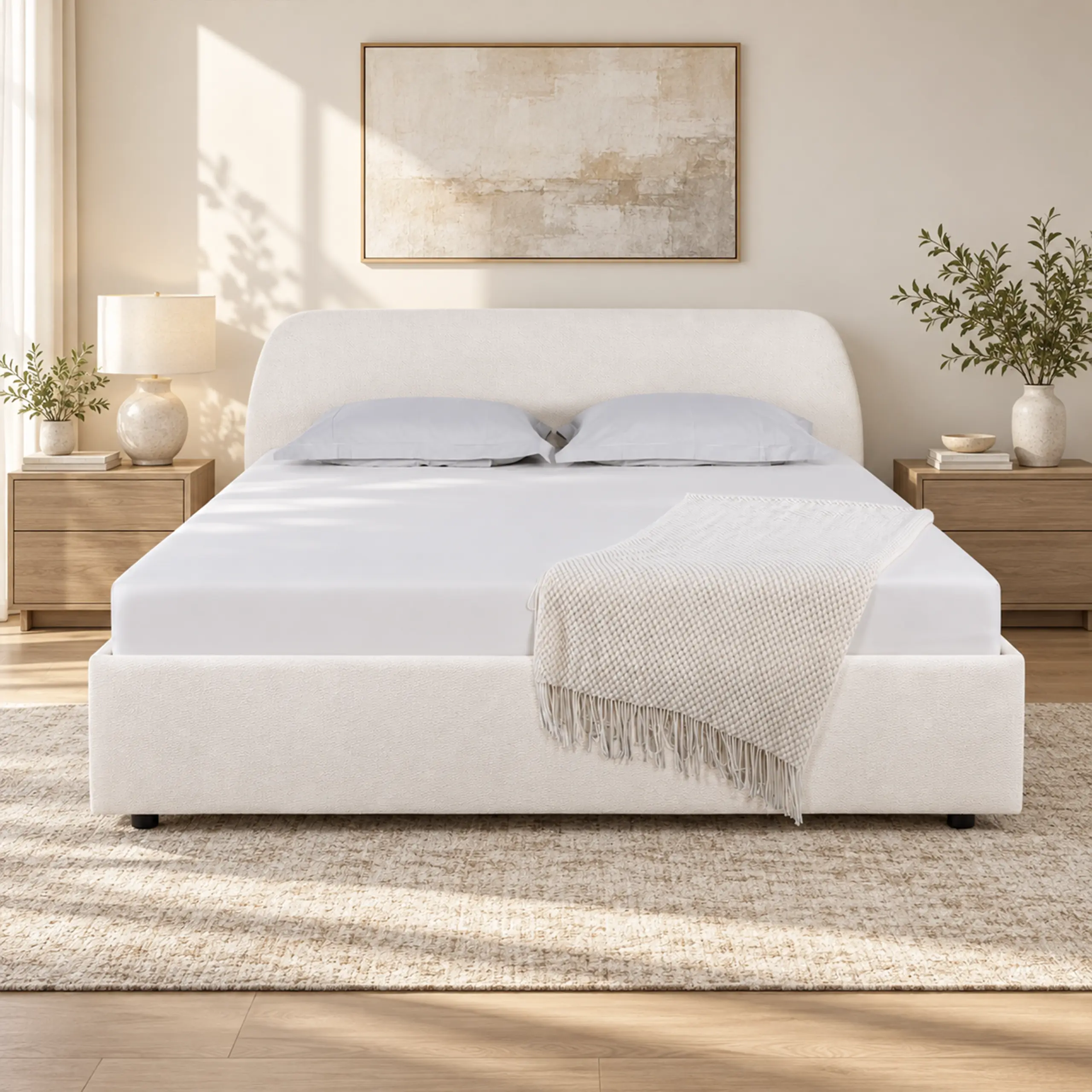 Aurea Queen Bed White Bg United Furniture