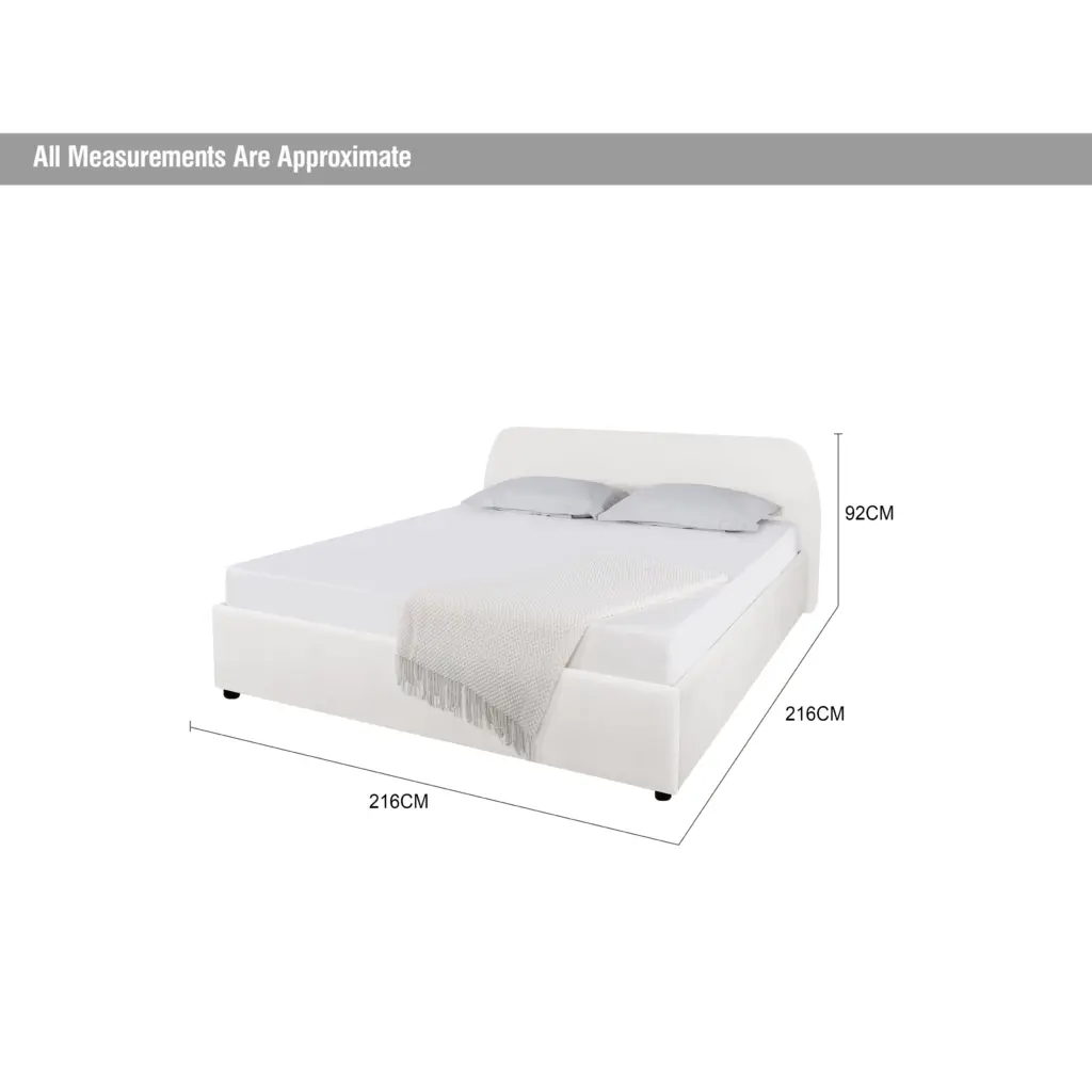Aurea Super Bed White Dia United Furniture
