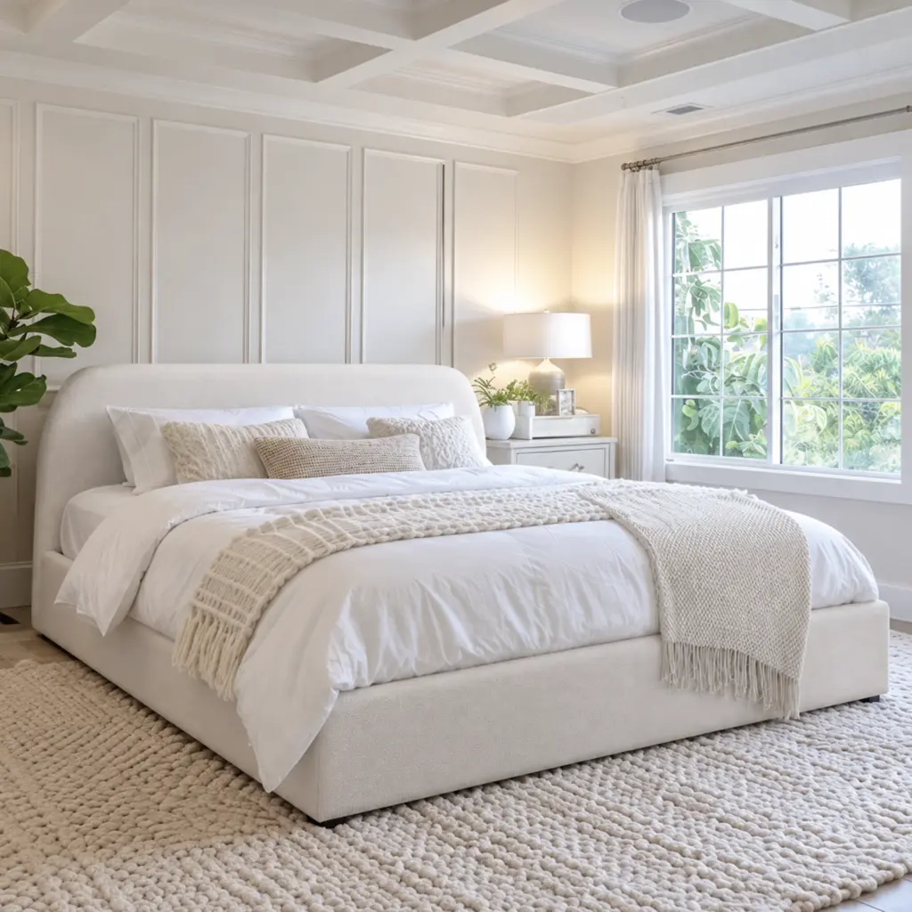 Aurea Super King Bed White Bg United Furniture