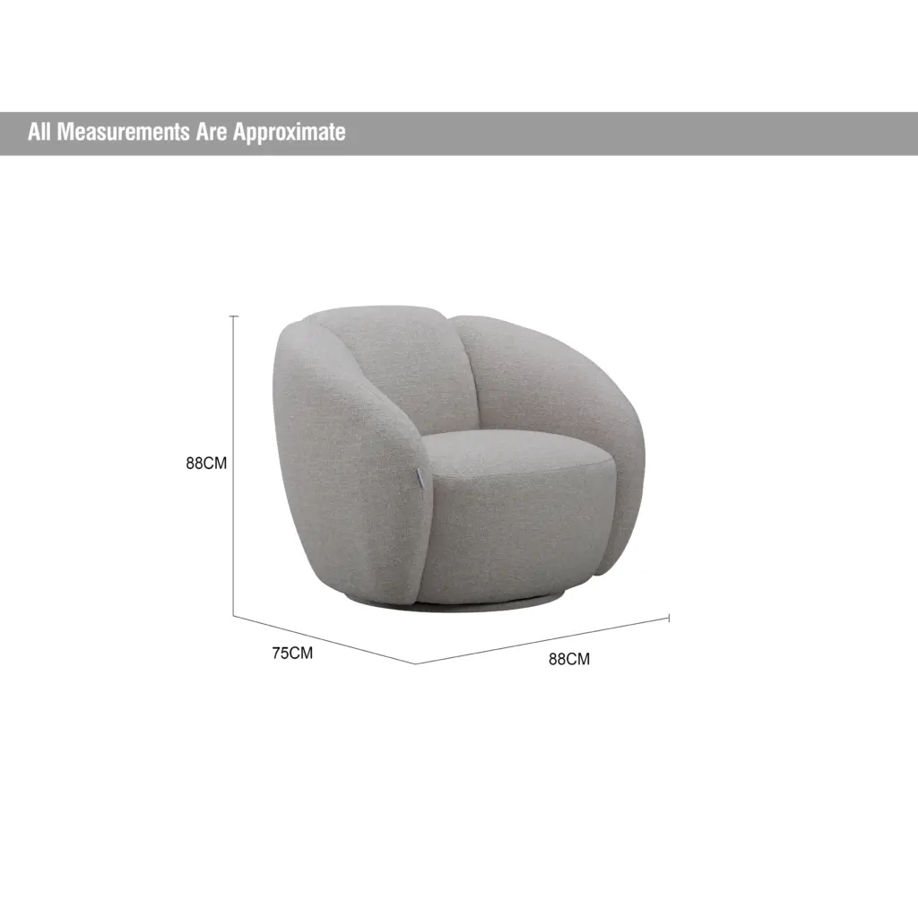 Beyonce Swivel Single Chair Beyonce Swivel Single Chair - Thumbnail Image 8