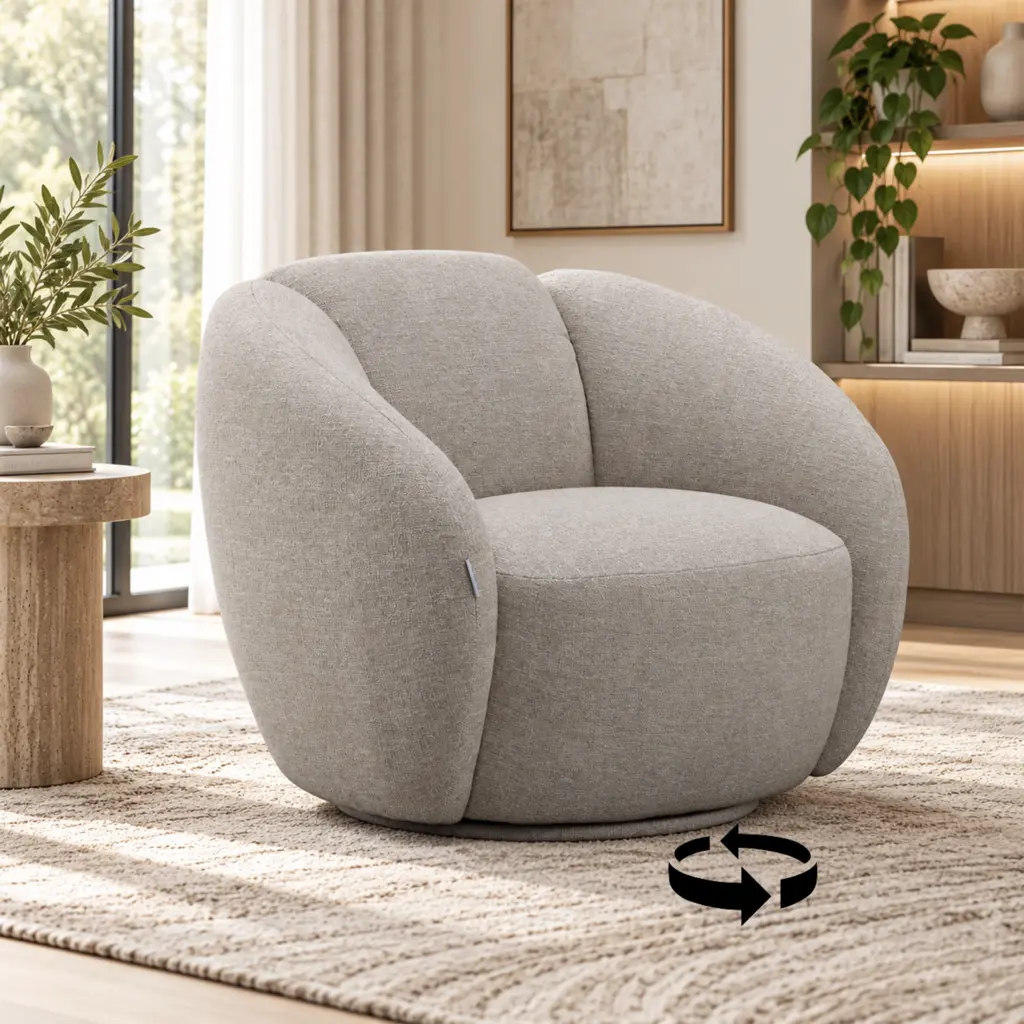 Beyonce Swivel Single Chair Beyonce Swivel Single Chair - Thumbnail Image 1