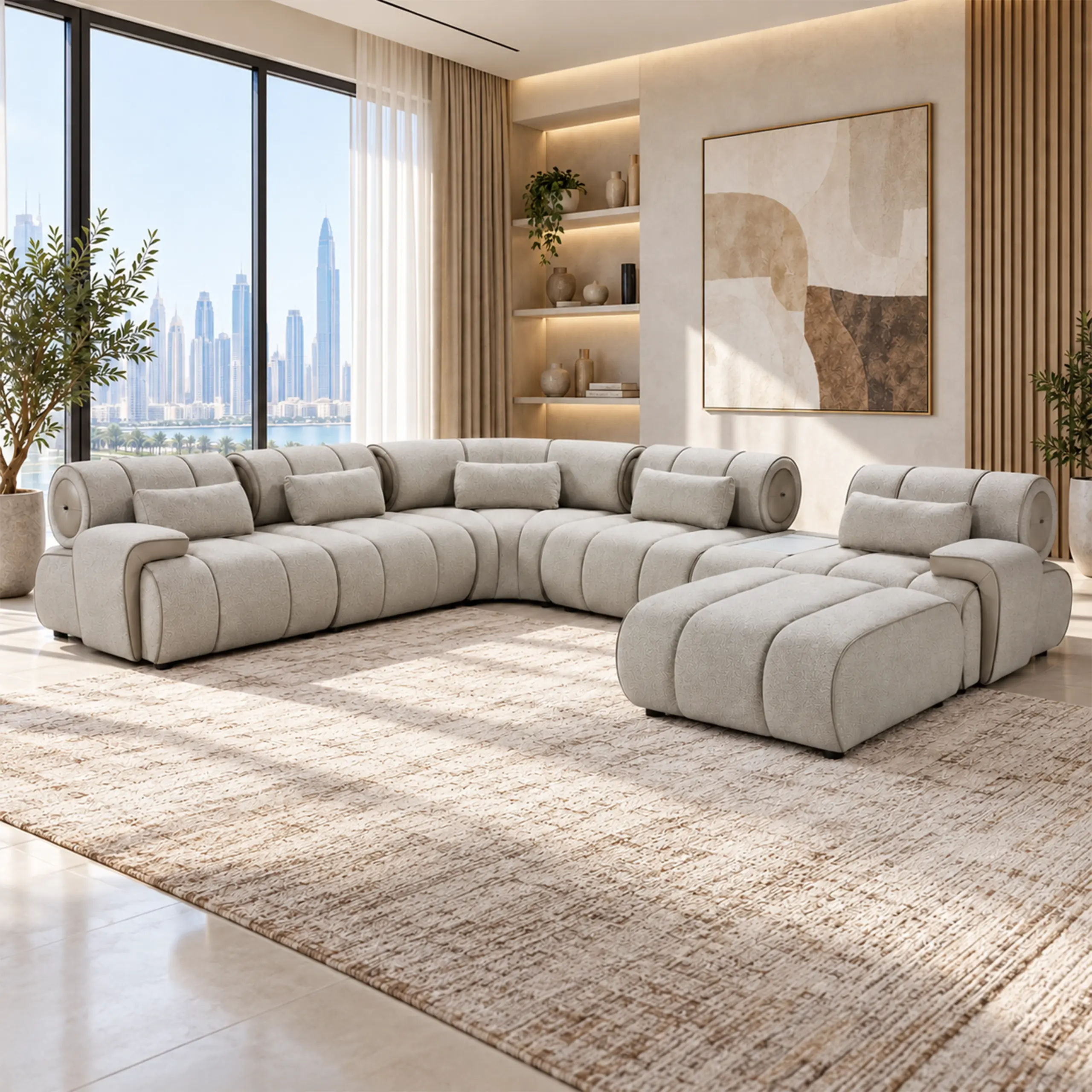 Durango Sectional Corner Sofa with Ottoman - Image 1