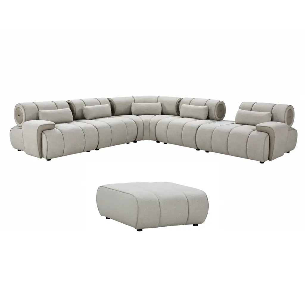 Durango Sectional Corner Sofa with Ottoman - Thumbnail Image 2