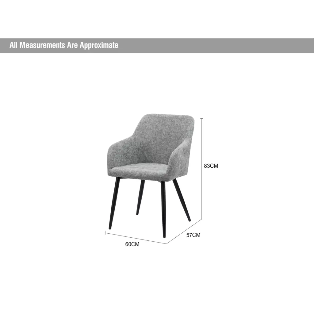 Florence Dining Chair Grey Dia United Furniture