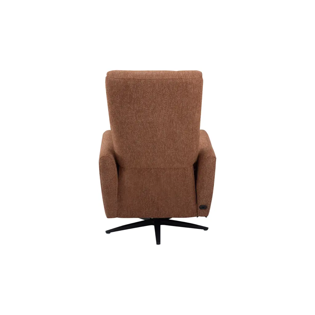 Quatro Swivel Chair with Power Recliner - Rust Quatro Swivel Chair with Power Recliner - Rust - Thumbnail Image 6