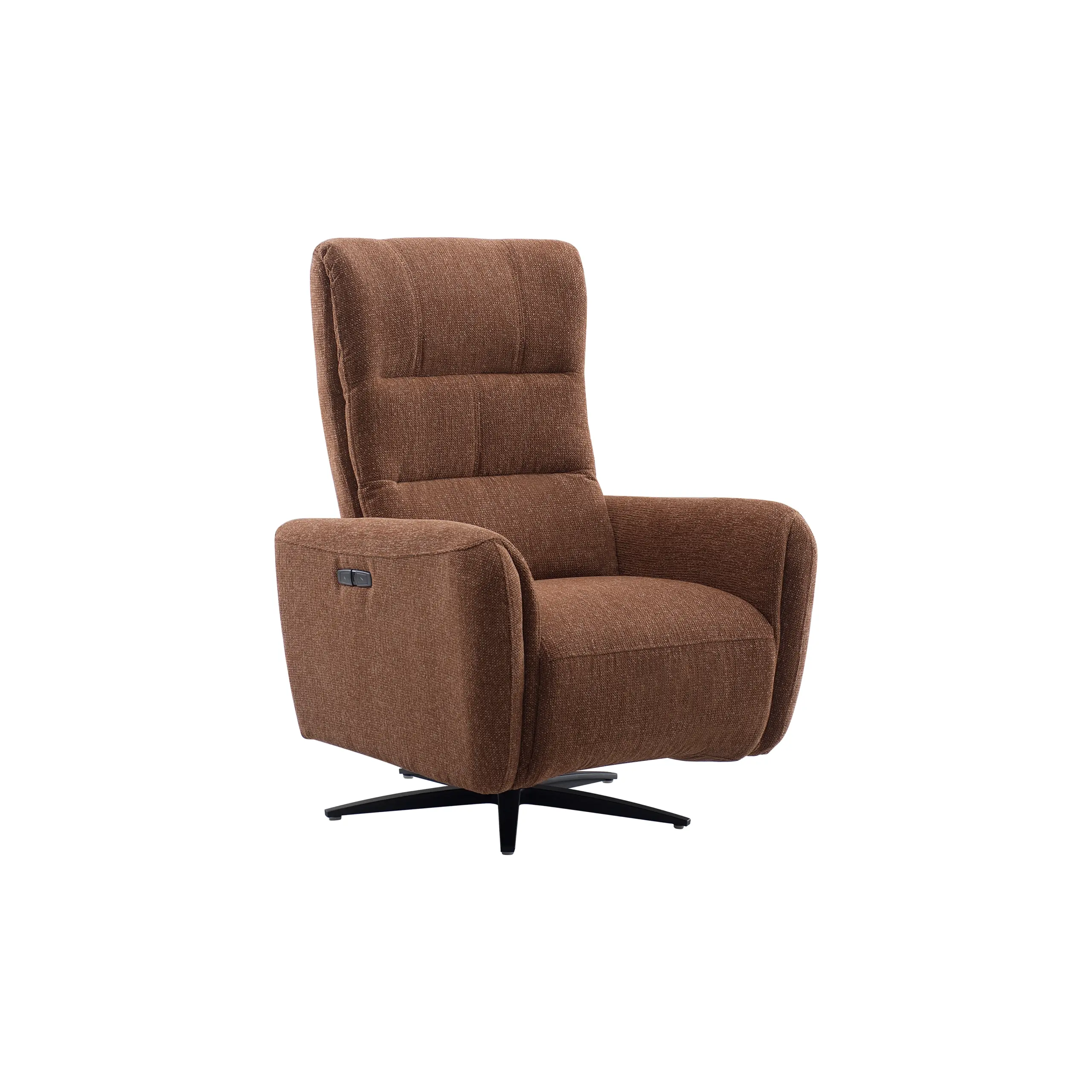 Quatro Swivel Chair with Power Recliner - Rust Quatro Swivel Chair with Power Recliner - Rust - Image 2