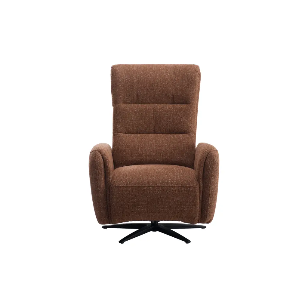 Quatro Swivel Chair with Power Recliner - Rust Quatro Swivel Chair with Power Recliner - Rust - Thumbnail Image 4