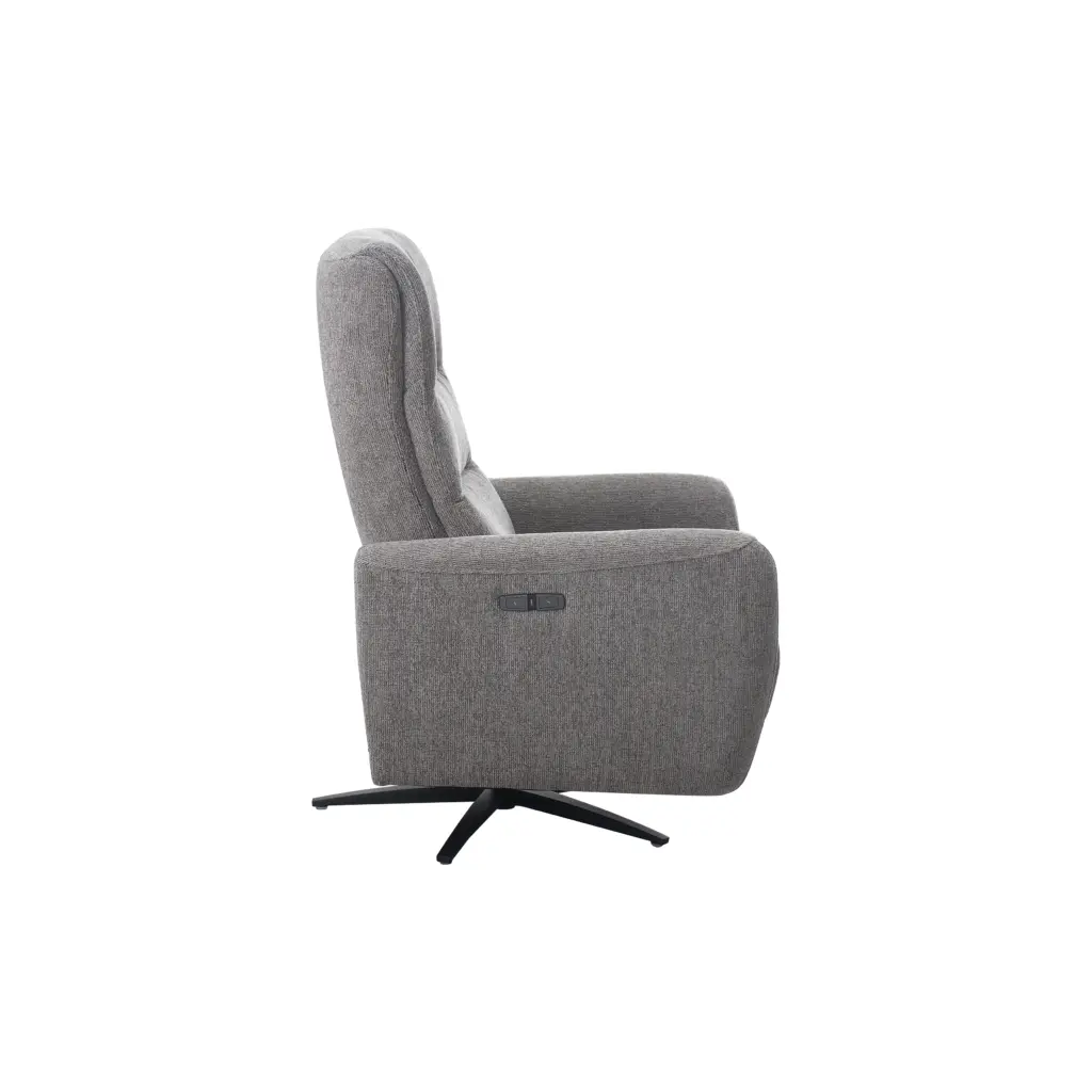 Quatro Swivel Chair with Power Recliner - Dark Grey Quatro Swivel Chair with Power Recliner - Dark Grey - Thumbnail Image 6