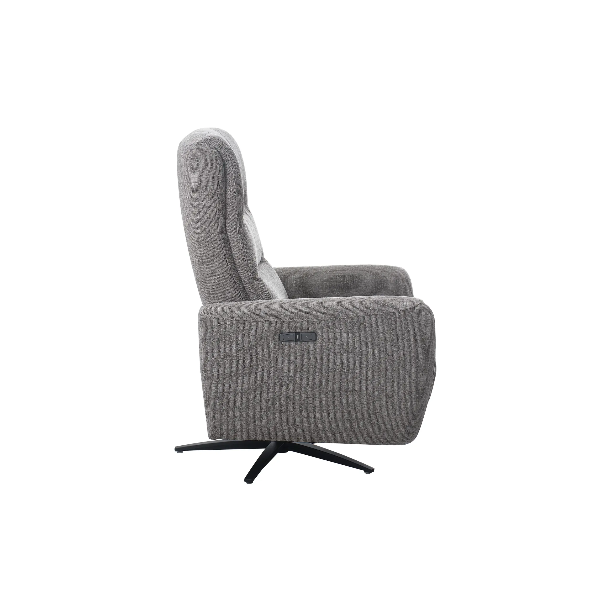 Quatro Swivel Chair with Power Recliner - Dark Grey Quatro Swivel Chair with Power Recliner - Dark Grey - Image 6