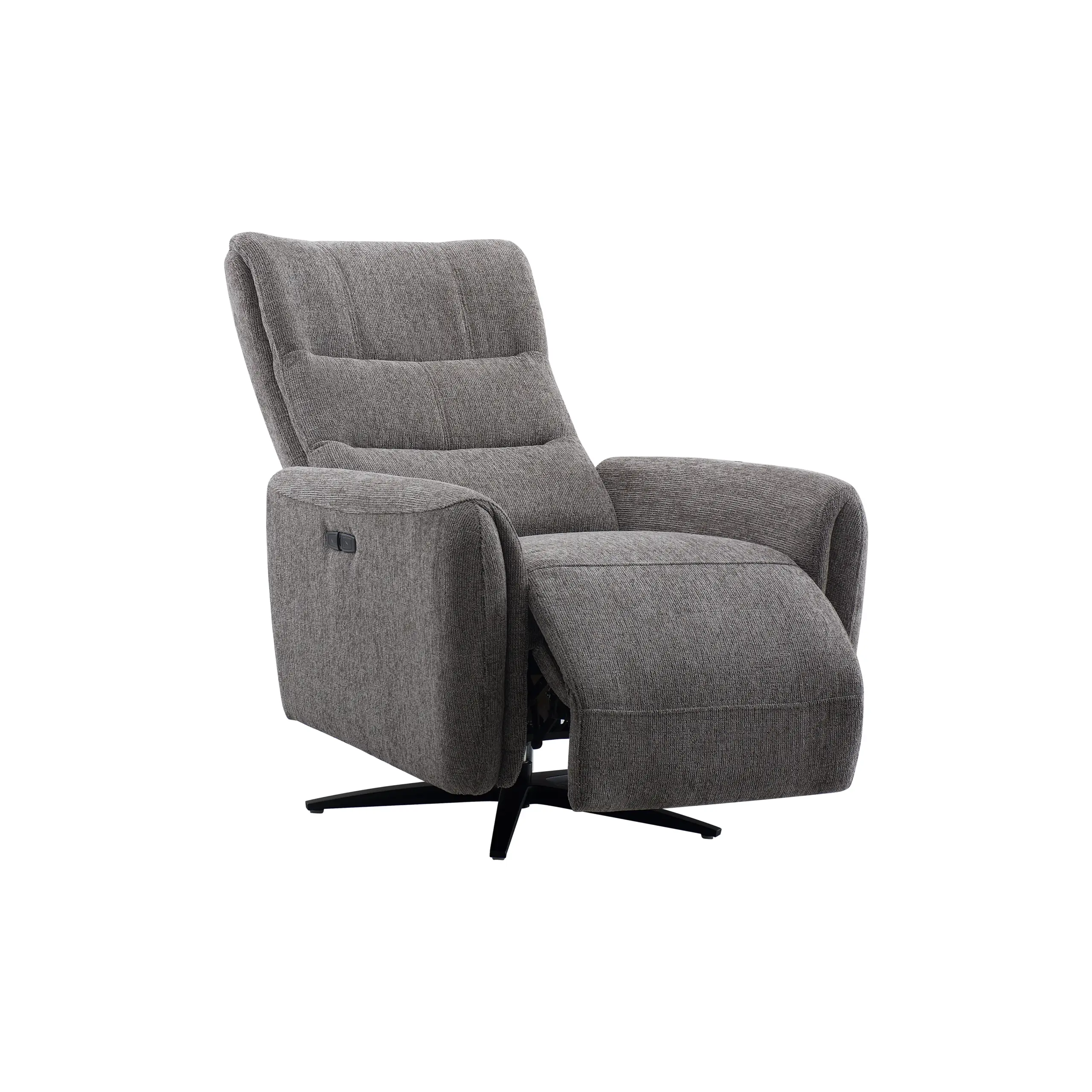 Quatro Swivel Chair with Power Recliner - Dark Grey Quatro Swivel Chair with Power Recliner - Dark Grey - Image 3