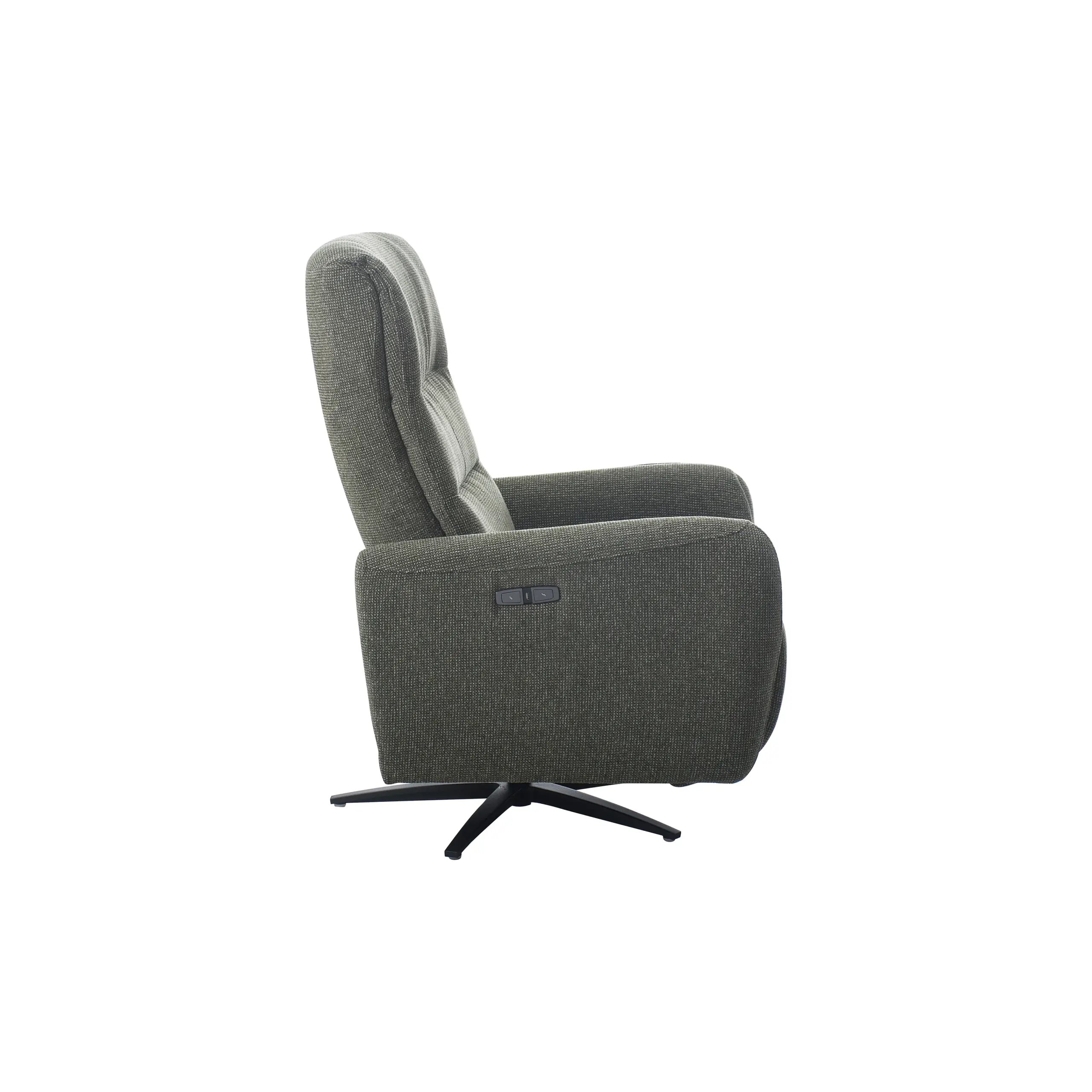 Quatro Swivel Chair with Power Recliner - Olive Green Quatro Swivel Chair with Power Recliner - Olive Green - Image 5