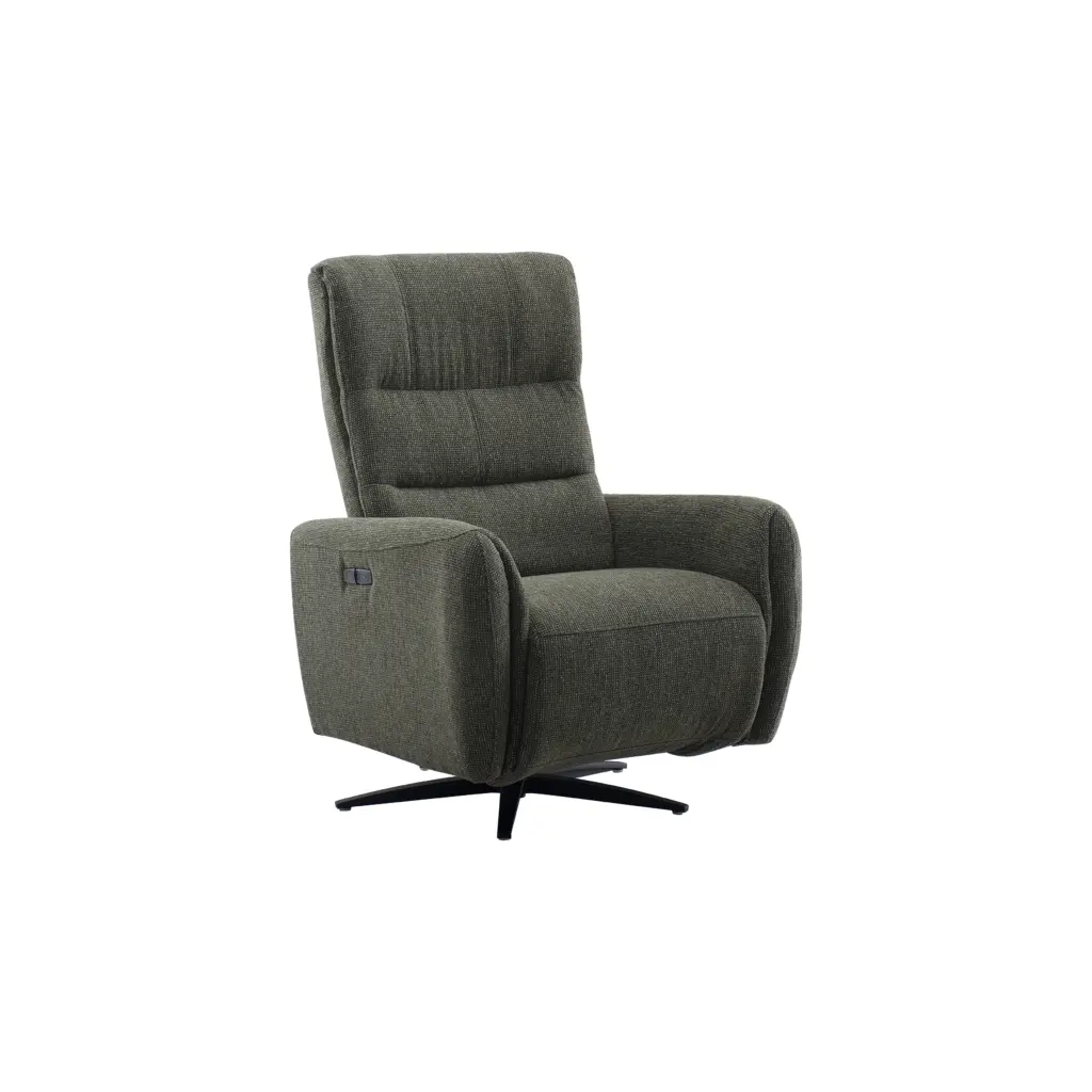 Quatro Swivel Chair with Power Recliner - Olive Green Quatro Swivel Chair with Power Recliner - Olive Green - Thumbnail Image 3