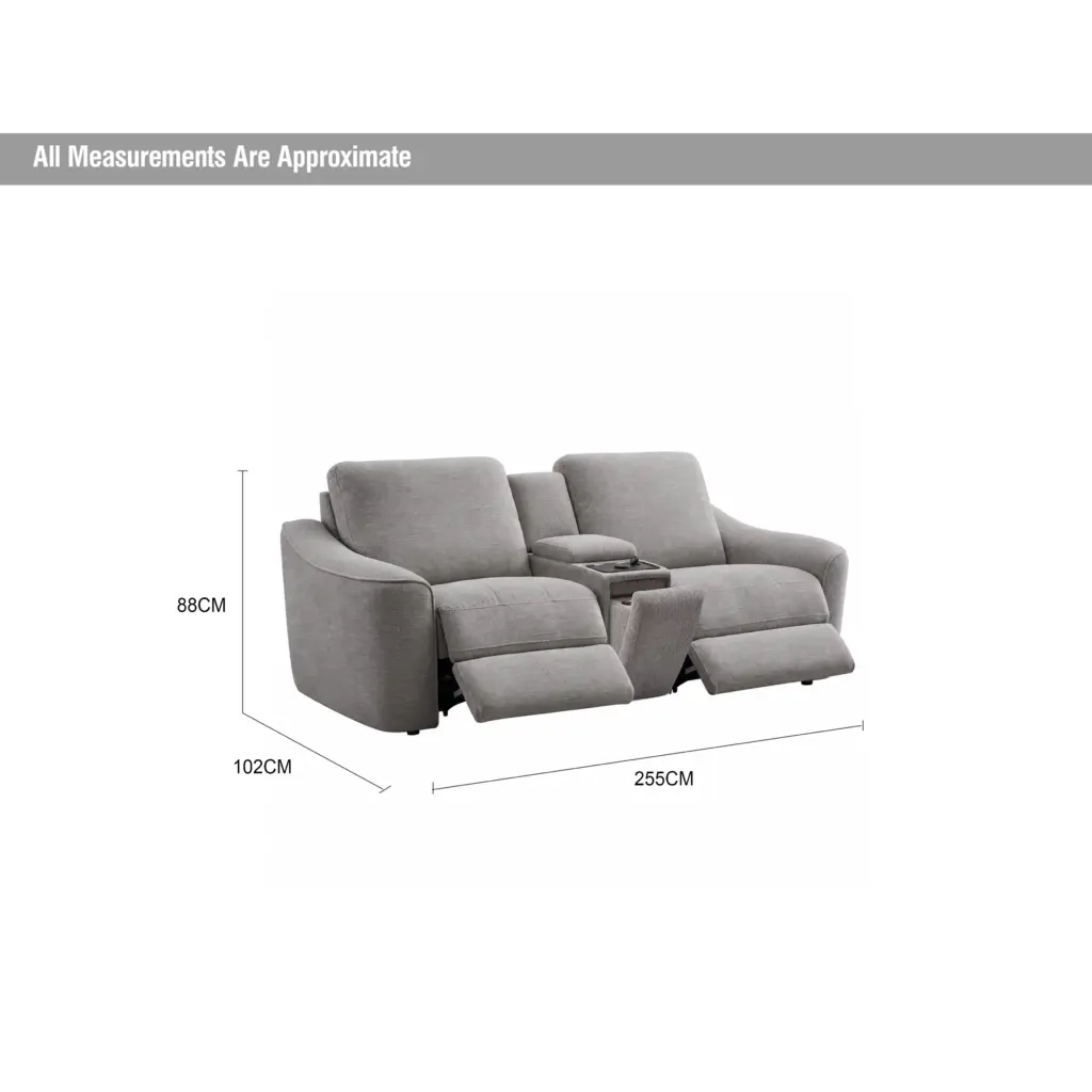 Stenberg 2 Seater Sofa with Power Recliner and Console Stenberg 2 Seater Sofa with Power Recliner and Console - Thumbnail Image 7