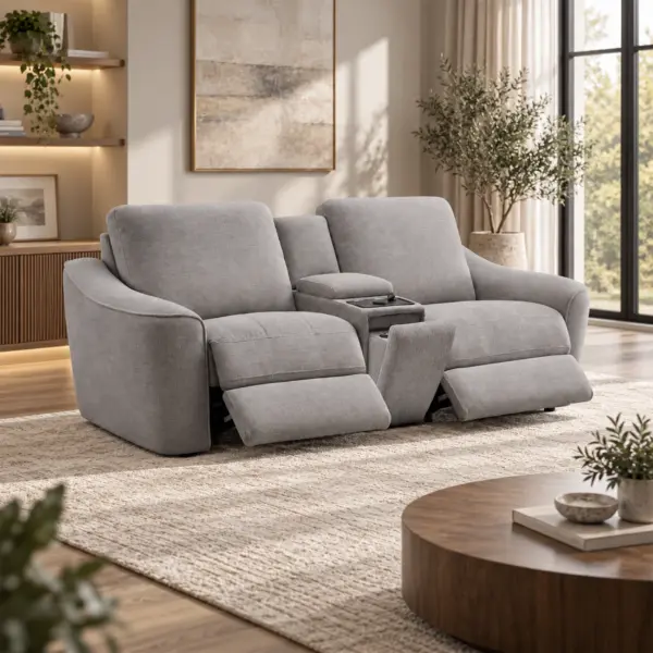 Stenberg 2 Seater Sofa with Power Recliner and Console