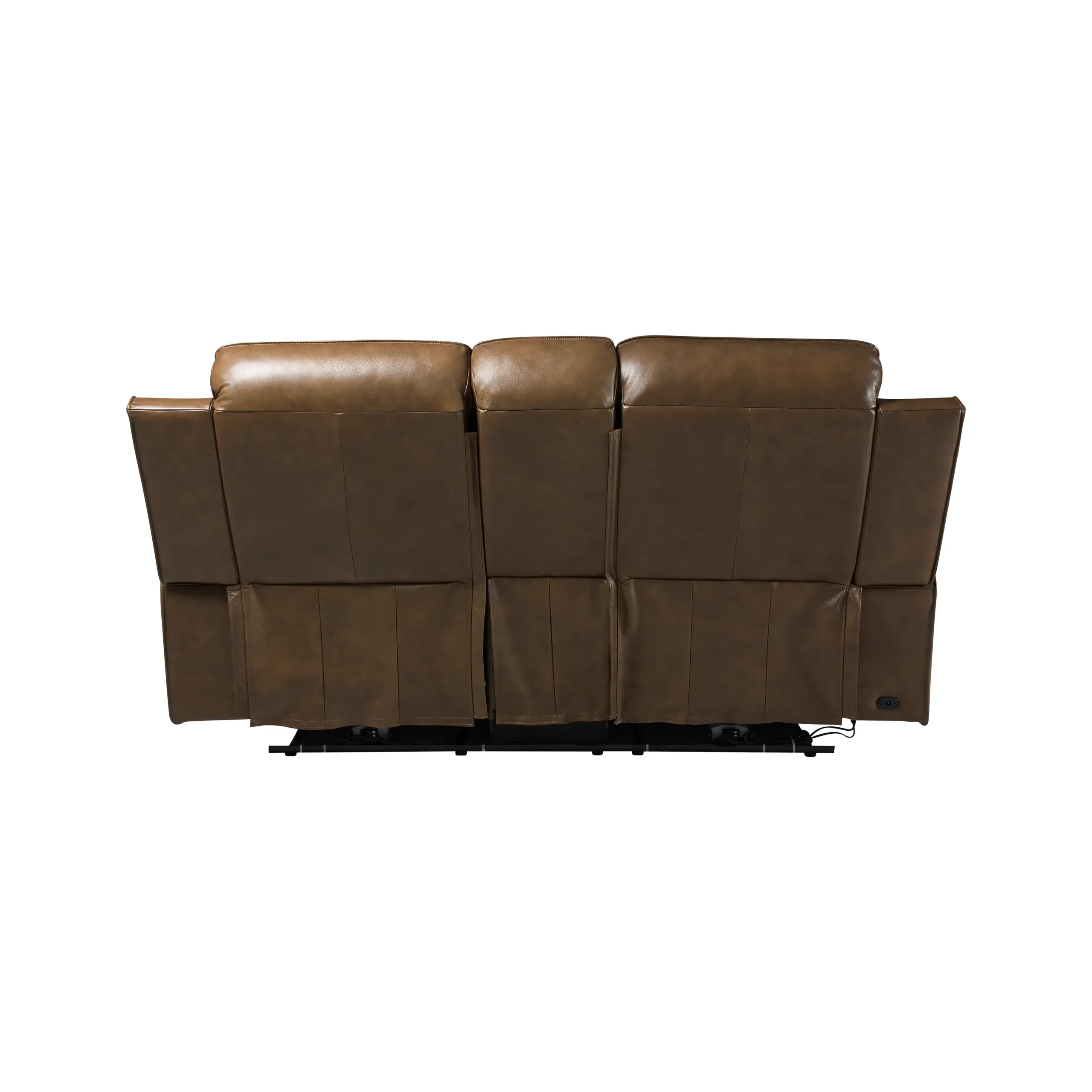 Leona Leather 2 Seater Sofa with Power Recliner and Console - Image 4