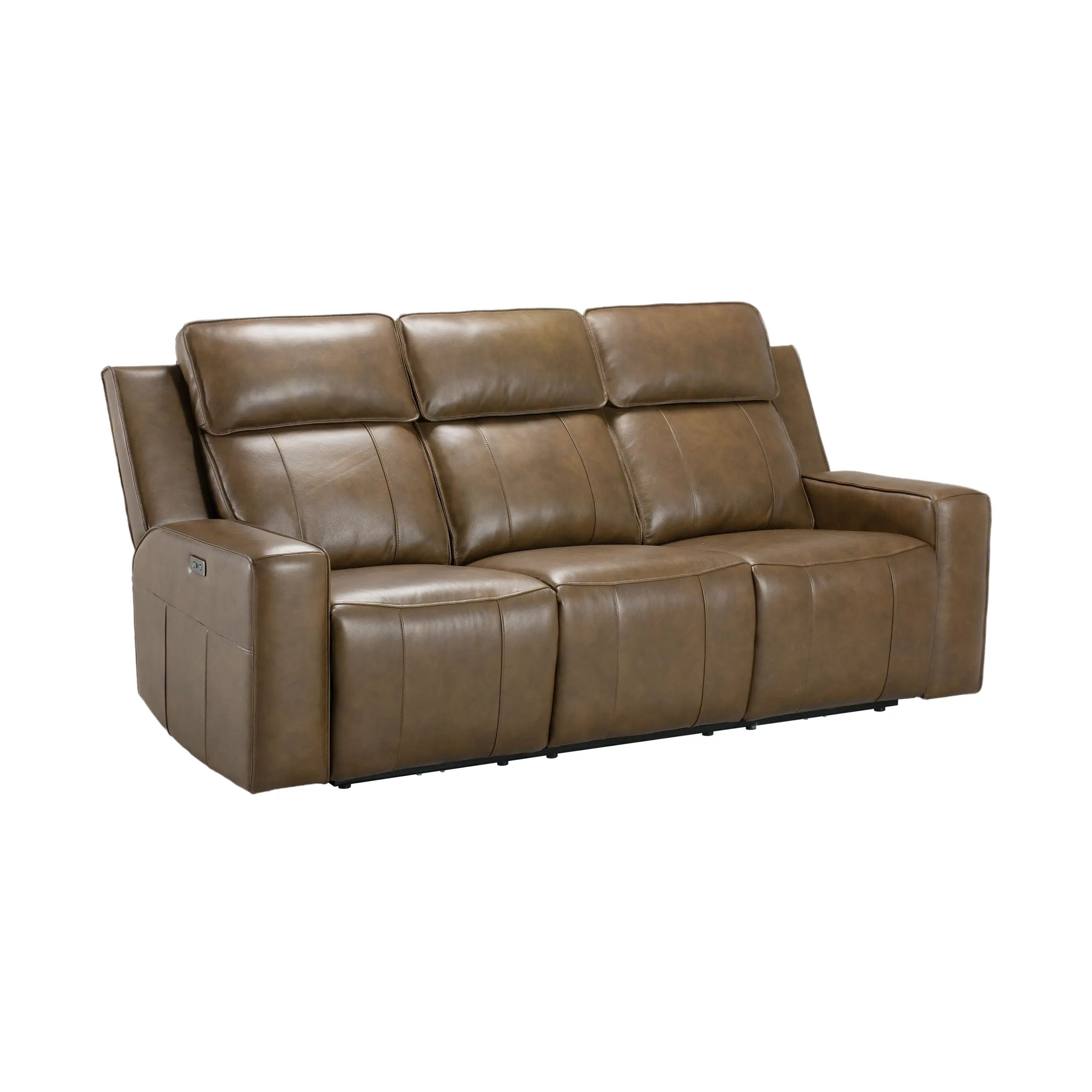 Leona Leather 3 Seater Sofa with Power Recliner - Image 2