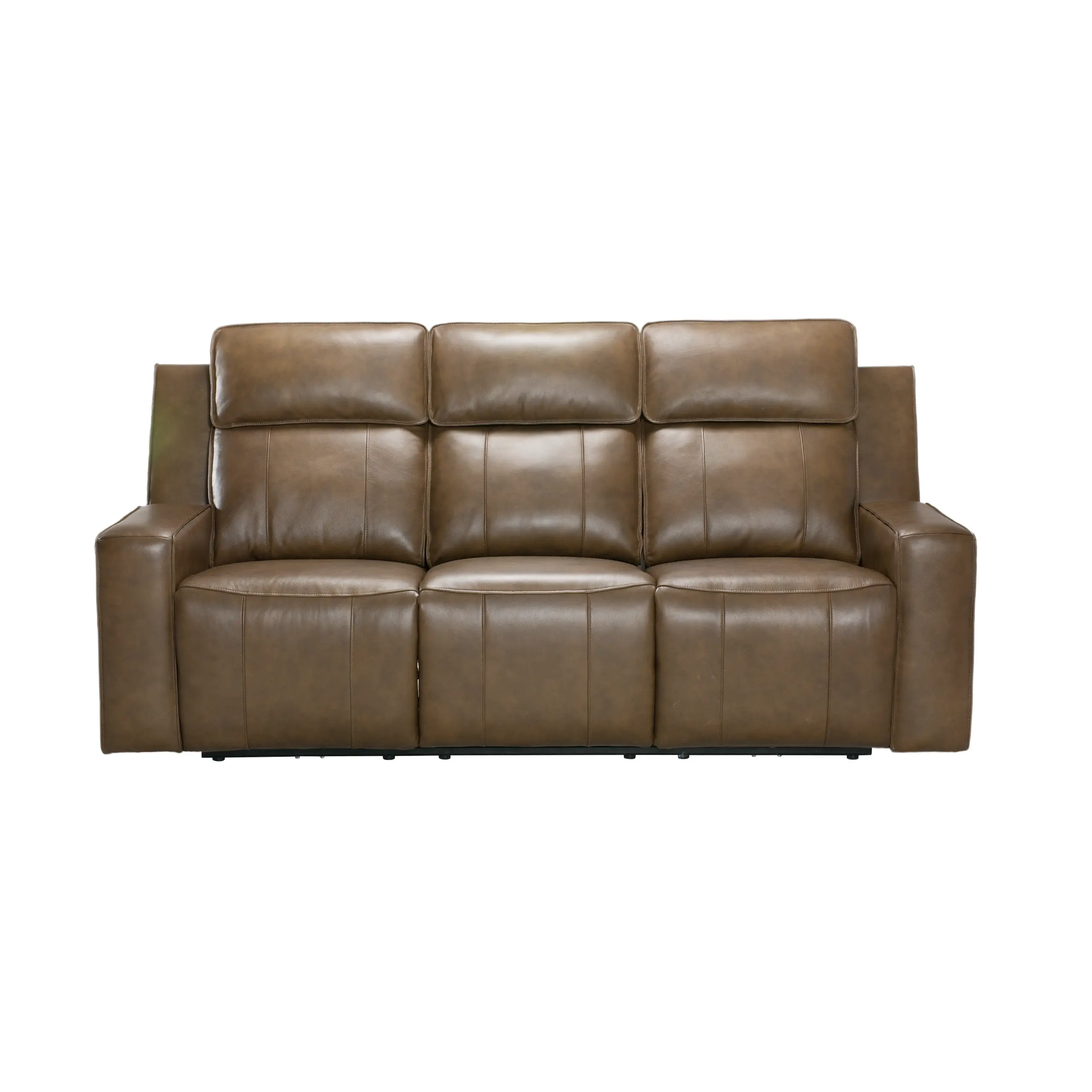 Leona Leather 3 Seater Sofa with Power Recliner - Image 5