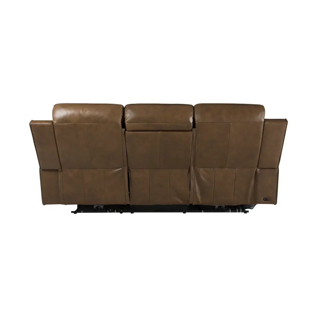 Leona Leather 3 Seater Sofa with Power Recliner - Thumbnail Image 6
