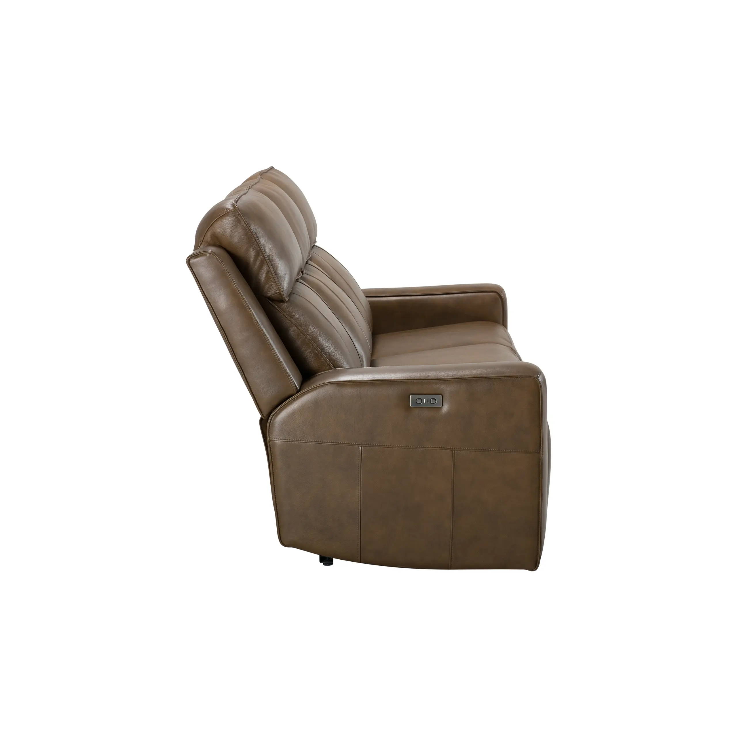 Leona Leather 3 Seater Sofa with Power Recliner - Image 4