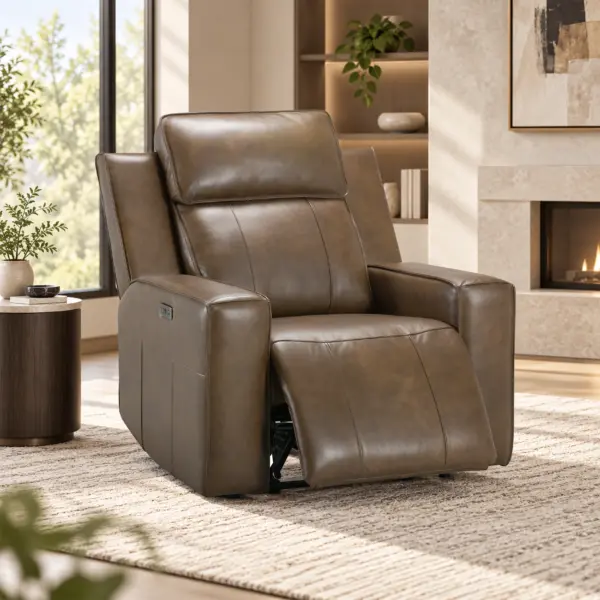 Leona Leather Single Seater with Power Recliner