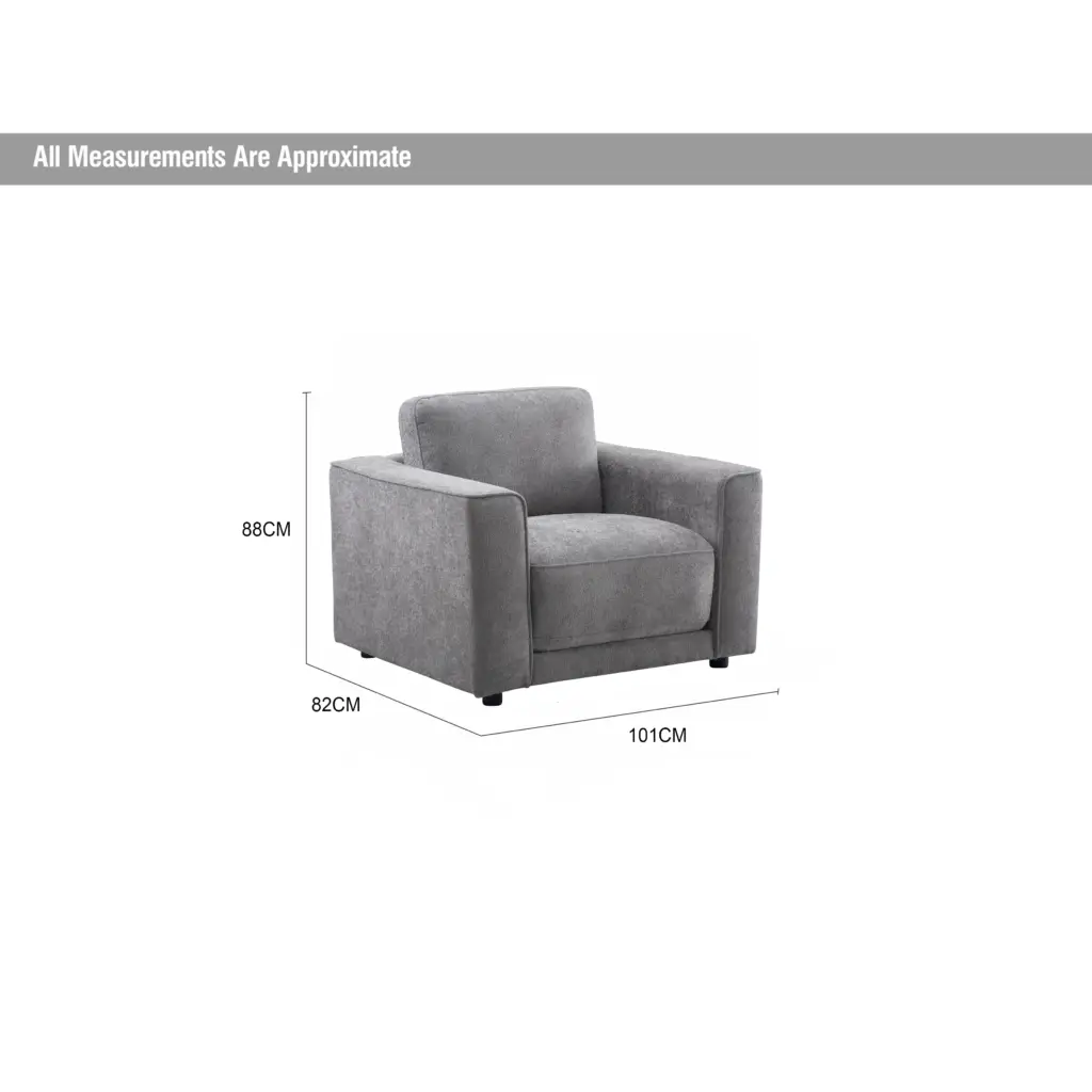 Single Seater Sofa Grey Dia United Furniture