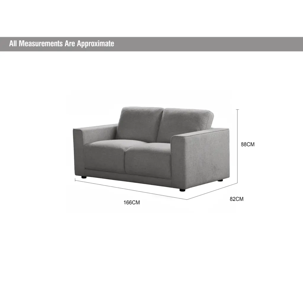 Sonett 2 Seater Dk Grey Dia United Furniture
