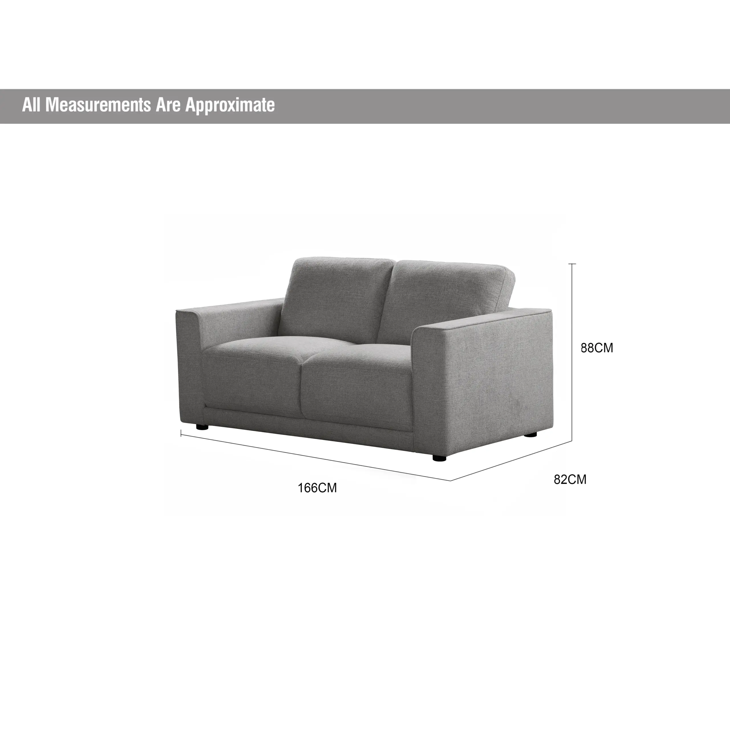Sonett 2 Seater Dk Grey Dia United Furniture
