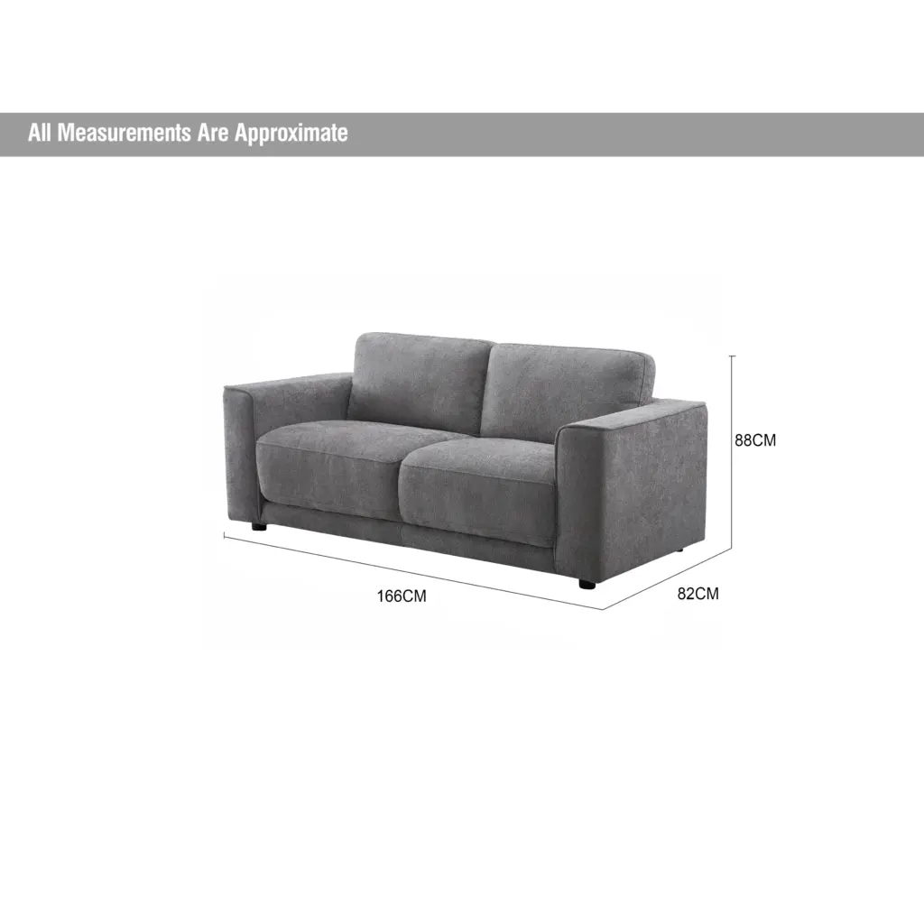 Sonett 2 Seater Grey Dia United Furniture